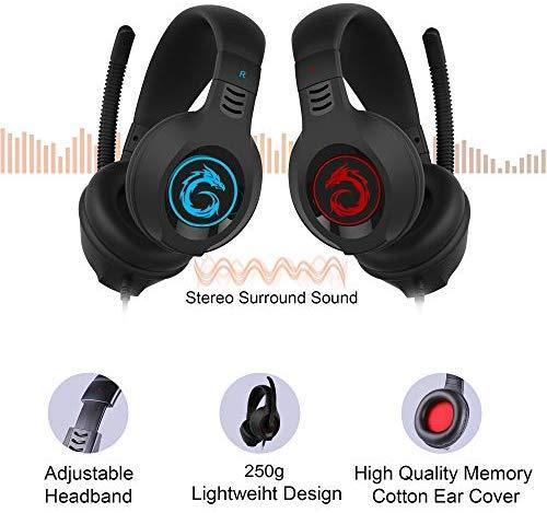 SENICC 2 Pack Gaming Headset with Microphone for PS4 Xbox One, Over Ear 3.5mm PC Headphone with Lightweight Design Noise Cancelling Volume Control for Laptop, Mac, iPad, Tablet