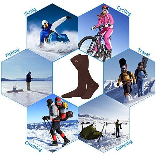 Electric Battery Heated Socks for Women Men,Winter Rechargeable Thermal Heat Socks Kit,Battery Powered Electric Heated Ski Bike Motorcycle Warm Socks Foot Warmer,Winter Sports Outdoor Thermo Socks,M/L