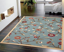 Load image into Gallery viewer, Ottomanson Ottohome Collection Floral Garden Design Modern Area Rug with Non-Skid (Non-Slip) Rubber Backing, Dark Red, 39&quot; L x 60&quot; W
