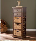 Southern Enterprises Jayton 2-Basket Storage Shelf, Brown