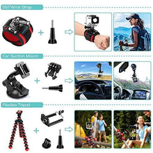 Load image into Gallery viewer, 51-in-1 Sport Camera Accessories Kit for GoPro Hero 8 Max 7 6 5 4 3 3+ 2 1 Black GoPro 2018 Session Fusion Silver White Insta360 DJI AKASO APEMAN YI Campark SJCAM XIAOMI (Floating Grip) by  MaxCo
