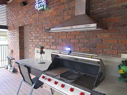 SNAP that NOW BBQ Grill Light - Black, BAR Metal CLAMP, 10 LED Lights with Touch-Sensitive Switch