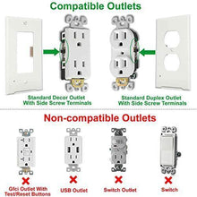Load image into Gallery viewer, 4Pack LED Night Light Outlet Cover Plate-No Wires Or Batteries,Light Sensor Auto-On LED Guidelight,Install In a Snap,Outlet Wall Plate With 0.3W High Brightness Night Light (White,Duplex)
