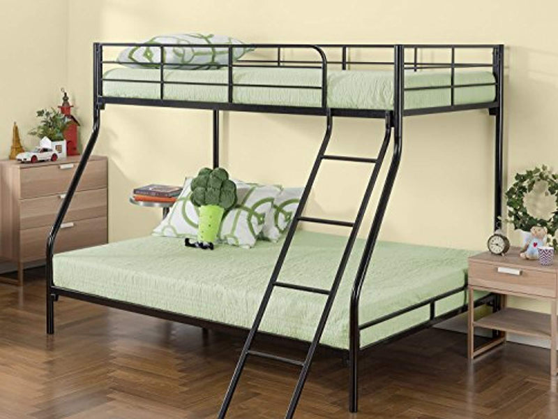 Zinus Hani Easy Assembly Quick Lock Metal Bunk Bed / Quick To Assemble in Under an Hour / Twin over Full