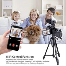 Load image into Gallery viewer, Video Camera Camcorder 4K kicteck Ultra HD Digital WiFi Camera 48.0MP 3.0 inch Touch Screen Night Vision 16X Digital Zoom Recorder with External Microphone and Wide Angle Lens,2 Batteries(4KMW)
