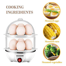 Load image into Gallery viewer, Egg Cooker,350W Electric Egg Maker,White Egg Steamer,Egg Boiler,14 Egg Capacity Egg Cooker With Automatic Shut Off，Egg cooker with Free Gift Egg Piercer
