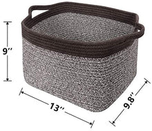 Load image into Gallery viewer, Goodpick Cube Storage Bins - Shelf Baskets for Storage Towel Book Cloth Storage Bins for Office Woven Basket for Shelves Baby Laundry Basket Toys Storage Basket Closet Storage Basket, 13&#39;&#39;x9.8&#39;&#39;x 9&#39;&#39;
