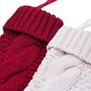 LimBridge Christmas Stockings, 2 Pack 18 inches Large Size Cable Knit Knitted Xmas Rustic Personalized Stocking Decorations for Family Holiday Season Decor, Cream or Burgundy