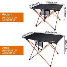 Load image into Gallery viewer, G4Free Ultralight Folding Camping Table Portable Compact Roll Up Camp Tables with Carrying Bag for Outdoor Camping Hiking Picnic
