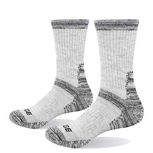 YUEDGE Women's Cushion Cotton Crew Socks Multi Performance Athletic Hiking Socks(2 Pairs/Pack)