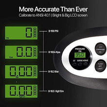 Load image into Gallery viewer, Kiasaki ONE Day Sale Digital Tire Inflator for Car W/Pressure Gauge - Portable Air Compressor - Electric Auto Pump | Easy to Store - Auto Shut Off - 12V DC - 3 Attachments – Bonus Carrying Case
