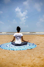 Load image into Gallery viewer, PAGISOFE Magenta Marvel Mandala Round Tapestry Hippie Indian Mandala Beach Blanket or Hippy Bohemian Table Cover or Boho Gypsy Cotton Tablecloth Beach Towel Meditation Round Yoga Mat - 72 Inches, Pink
