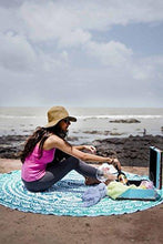 Load image into Gallery viewer, PAGISOFE Magenta Marvel Mandala Round Tapestry Hippie Indian Mandala Beach Blanket or Hippy Bohemian Table Cover or Boho Gypsy Cotton Tablecloth Beach Towel Meditation Round Yoga Mat - 72 Inches, Pink
