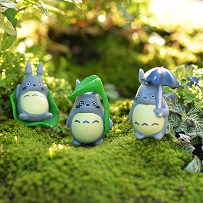 Totoro Ornament Toy Miniatures Fairy Garden Gnome Moss Terrarium Decor Crafts Bonsai Home Decor Micro Landscape Decoration