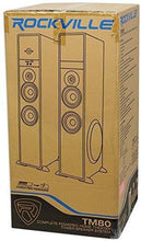 Load image into Gallery viewer, Rockville TM150B Black Home Theater System Tower Speakers 10&quot; Sub/Blueooth/USB
