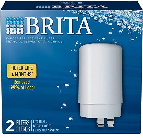 Brita Tap Water Filtration System Replacement Filters for Faucets - White - 2 Count