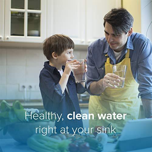 Brondell H2O+ Coral UC300 Three-Stage Undercounter Water Filtration System – Water Purifier with Designer Chrome Faucet – Quick Change Filter, WQA Gold Seal-Certified