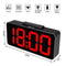 ZHPUAT Digital Alarm Clock with 8.9 Large LED Display, Dimmer, Snooze and Alarm Control Function for Bedrooms with USB Charger, Battery Backup(Red)