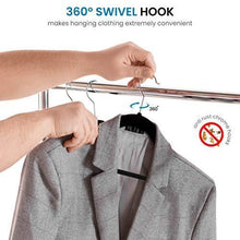 Load image into Gallery viewer, Non-Slip Velvet Hangers - Suit Hangers (50-pack) Ultra Thin Space Saving 360 Degree Swivel Hook Strong and Durable Clothes Hangers Hold Up-To 10 Lbs by ZOBER
