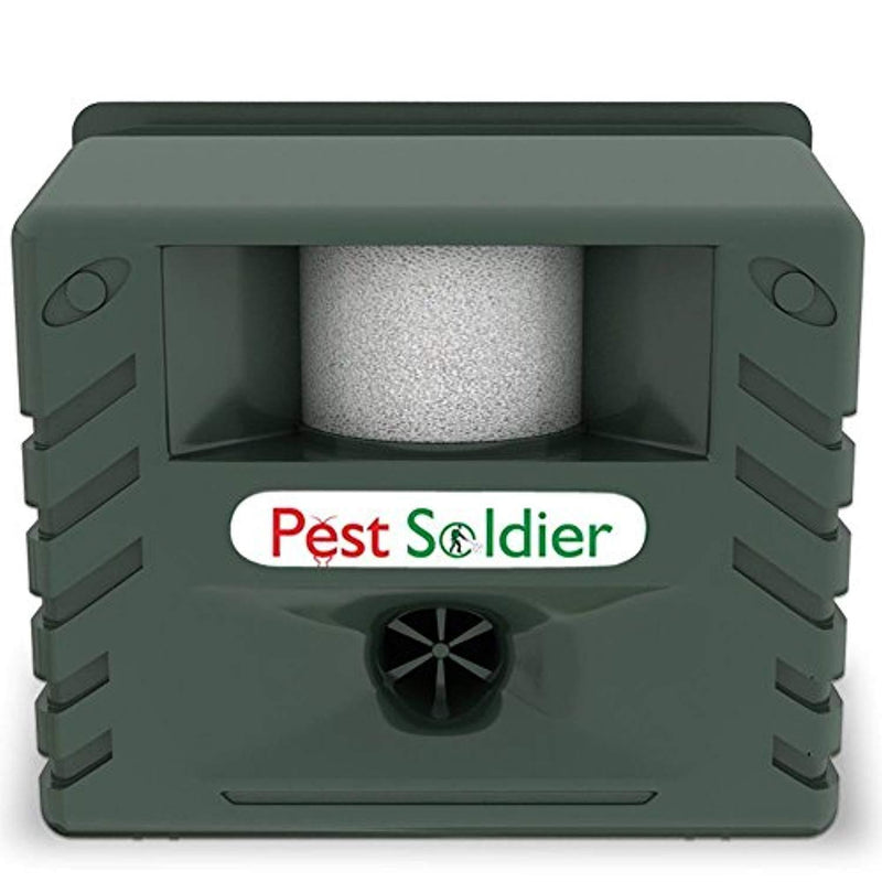 Pest Soldier 6-in-1 Sentinel, Outdoor Electronic Pest Animal Ultrasonic Repeller, with Ac Adaptor for Deer Raccoon Rabbits Birds