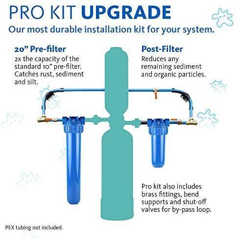 Aquasana Whole House Well Water Filter System w/ UV Purifier & Salt-Free Descaler - Filters Sediment & 97% Of Chlorine - Carbon & KDF Home Water Filtration - 500,000 Gl