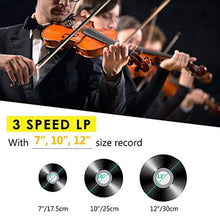 Load image into Gallery viewer, Record Player Portable Bluetooth LP Belt-Drive 3-Speed Turntable with Built in Stereo Speakers, Vintage Style Vinyl Record Player (Vintage Style-Brown)
