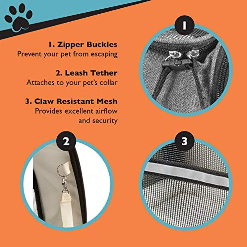 Pawfect Pets Airline Approved Pet Carrier Soft-Sided Cat Carrier and Dog Carrier for Small Dogs and Cats, Fits Underneath Airplane Seat. Comes with Two Fleece Pet Mats.