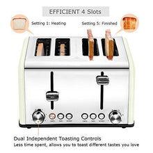 Load image into Gallery viewer, 2 Slice Toaster, CUSIBOX Extra Wide Slots Stainless Steel Toaster with 7 Bread Browning Settings, REHEAT/DEFROST/CANCEL Function, 750W
