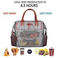 Load image into Gallery viewer, Lunch Bag, KOMUEE Insulated Lunch Box Wide-Open Lunch Tote Bag Large Drinks Holder Durable Nylon Thermal Snacks Organizer for Women Men Adults College Work Picnic Hiking Beach Fishing (green)
