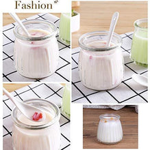 Load image into Gallery viewer, Encheng 4 oz Clear Glass Jars With Lids,Glass Yogurt Container With Caps(PE),Replacement Glass Pudding Jars Yogurt Jars,Clear Glass Containers For Milk,Ramekin,Jams,Jelly,Mousse 20 Pack
