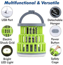 Load image into Gallery viewer, Kizen 2-in-1 Camping Lantern Bug Zapper Tent Light - Portable IPX6 Waterproof Mosquito Killer LED Lantern with 1000mAh Rechargeable Battery, Retractable Hook, Removable
