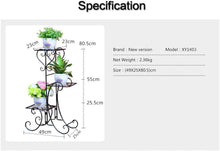 Load image into Gallery viewer, Plant Stand Metal Flower Holder Pot with 3 Tier Garden Decoration Display Wrought Iron 3 Layers Planter Rack Shelf Organizer for Garden Home Office Black (3layer)
