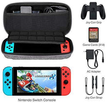 Load image into Gallery viewer, Nintendo Switch Case, VUP Switch Hard Cover Protective Travel Storage Shell for Nintendo Switch Console &amp; Accessories with 18 Game Cartridges and Handle (Gray)
