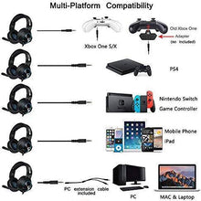 Load image into Gallery viewer, MODOHE Gaming Headset for Xbox One PS4 PC Gaming and Nintendo Switch,Stereo Surround Noise Cancelling Over Ear Gaming Headphones with Mic Volume Control for Xbox 1 S Playstation 4 Laptop,PC,Mac,iPad
