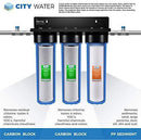 iSpring WGB32B 3-Stage Whole House Water Filtration System w/ 20” x 4.5” Big Blue Fine Sediment and Carbon Block Filters