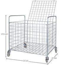 Load image into Gallery viewer, MyGift Metal Rolling Sports Ball Storage Hopper &amp; Equipment Cart

