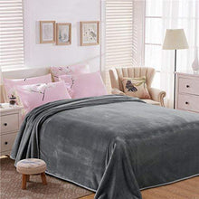 Load image into Gallery viewer, EMONIA Luxury Fleece Blanket,330GSM - King Size Blankets Super Soft Warm Fuzzy Lightweight Bed &amp; Couch Blanket(Grey,90 x 108 inch)
