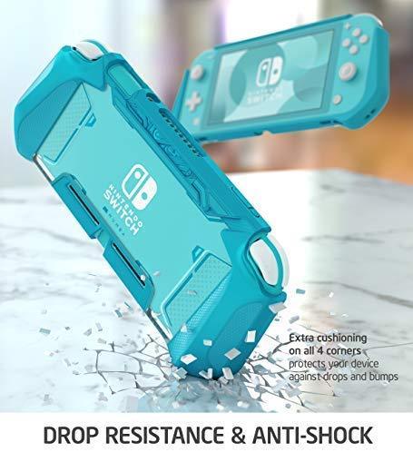 Mumba Grip Case for Nintendo Switch Lite, [Blade Series] TPU Protective Portable Cover Accessories Compatible with Switch Lite Console 2019 Release (Peacock)