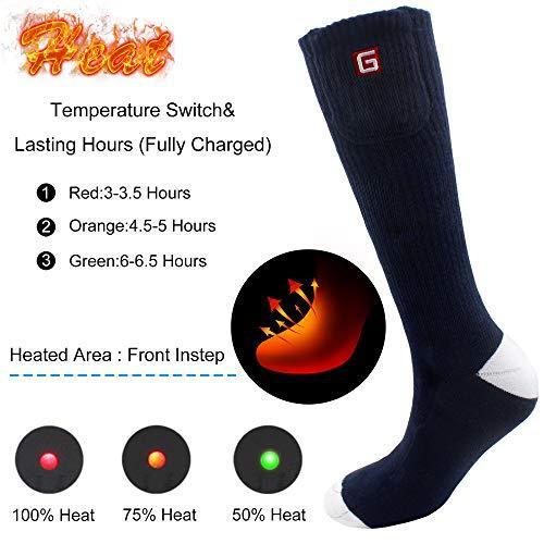 Electric Battery Heated Socks for Women Men,Winter Rechargeable Thermal Heat Socks Kit,Battery Powered Electric Heated Ski Bike Motorcycle Warm Socks Foot Warmer,Winter Sports Outdoor Thermo Socks,M/L