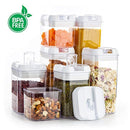 Airtight Food Storage Containers,Vtopmart 7 Pieces BPA Free Plastic Cereal Containers with Easy Lock Lids,for Kitchen Pantry Organization and Storage,Include 24 Free Chalkboard Labels and 1 Marker