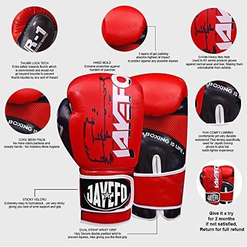 Jayefo R-1 Ultimate Warrior Leather Boxing Gloves Muay Thai Gloves Sparring Gloves Training Bag Gloves MMA