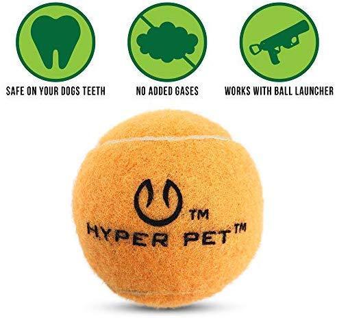 Hyper Pet Tennis Balls For Dogs, Pet Safe Dog Toys For Exercise & Training, Brightly Colored, Easy To Locate