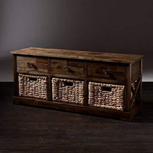 Load image into Gallery viewer, Southern Enterprises Jayton 2-Basket Storage Shelf, Brown
