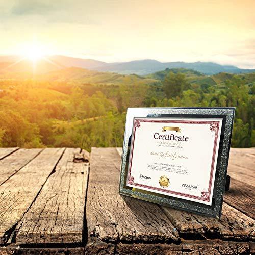 Amazing Roo 2 Pack 8.5x11 Picture Frames Tabletop Display 8.5 by 11 Inch Document Certificates Diploma Glass Photo Frame