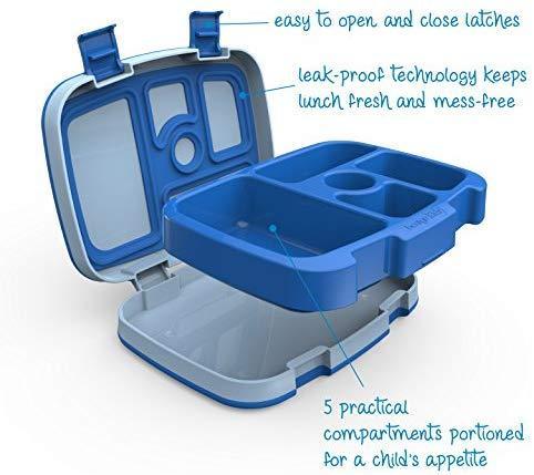 Bentgo Kids Childrens Lunch Box - Bento-Styled Lunch Solution Offers Durable, Leak-Proof, On-the-Go Meal and Snack Packing (Purple)