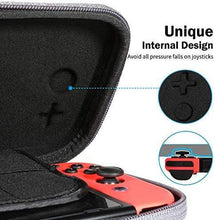 Load image into Gallery viewer, Nintendo Switch Case, VUP Switch Hard Cover Protective Travel Storage Shell for Nintendo Switch Console &amp; Accessories with 18 Game Cartridges and Handle (Gray)
