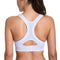 SYROKAN Women's Front Adjustable Lightly Padded Wirefree Racerback High Impact Sports Bra