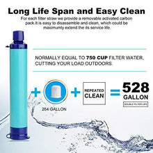 Load image into Gallery viewer, Membrane Solutions Straw Water Filter Survival Filtration Portable Gear Emergency Preparedness Supply for Drinking Hiking Camping Travel Hunting Fishing Team Family Outing
