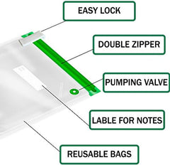 Sous Vide Bags 30 Reusable Vacuum Food Storage Bags Sous Vide Bag Kit 3 Sizes BPA Free (Premium)