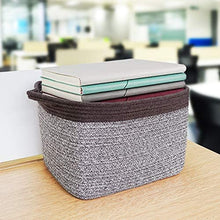 Load image into Gallery viewer, Goodpick Cube Storage Bins - Shelf Baskets for Storage Towel Book Cloth Storage Bins for Office Woven Basket for Shelves Baby Laundry Basket Toys Storage Basket Closet Storage Basket, 13&#39;&#39;x9.8&#39;&#39;x 9&#39;&#39;
